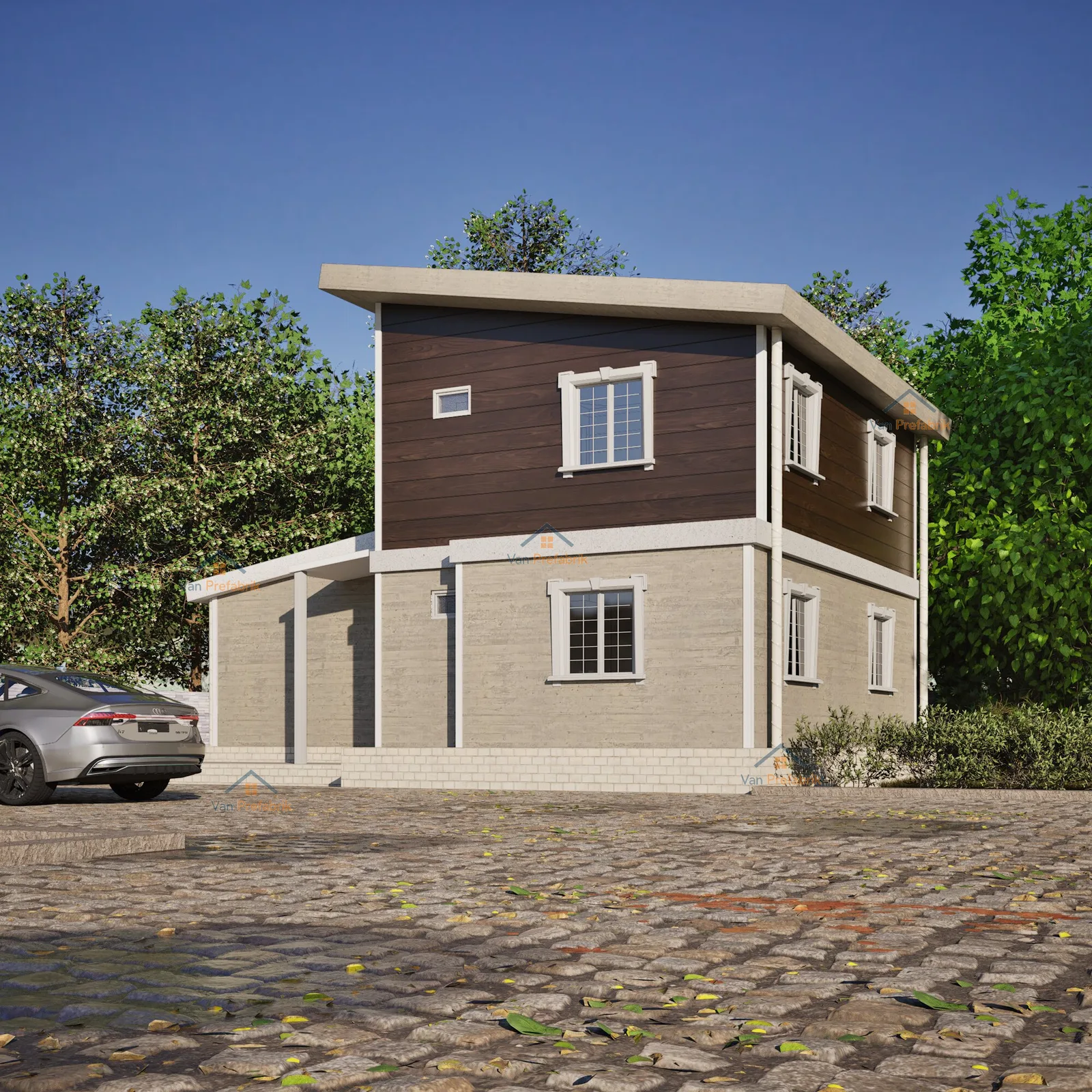 123m2 Hafif Çelik Dubleks Ev