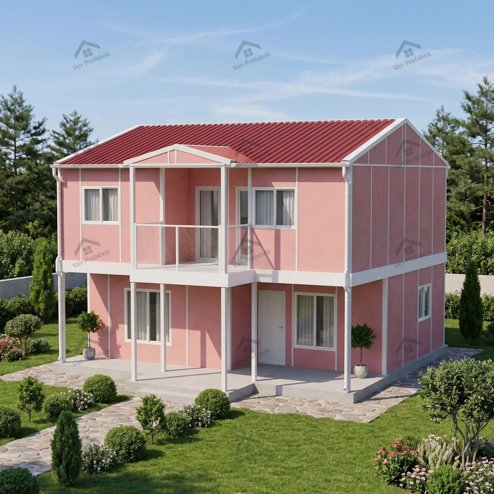 136 m² Dubleks Prefabrik