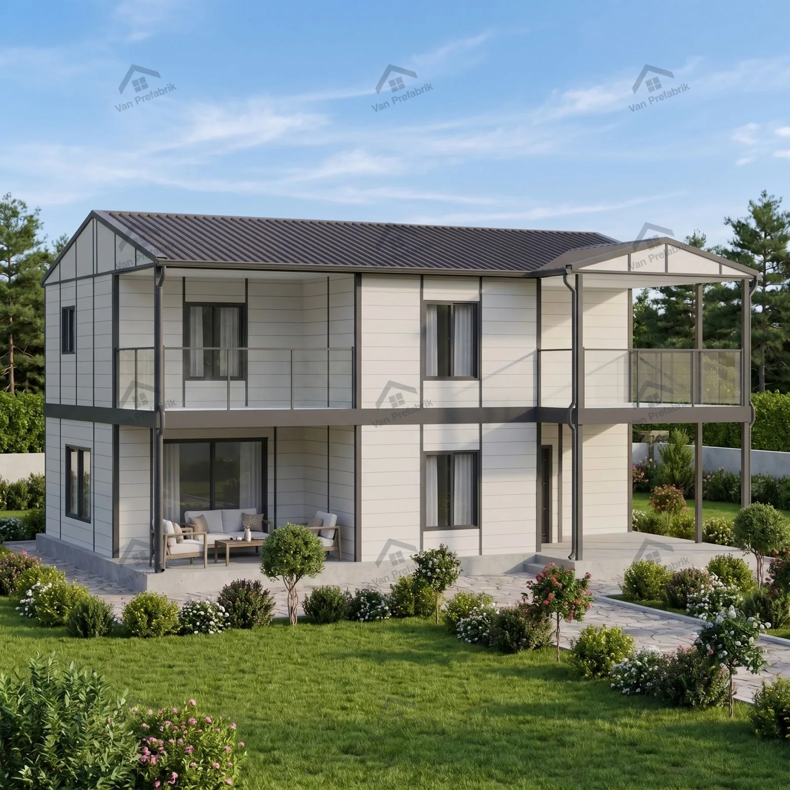 190 m² Dubleks Prefabrik