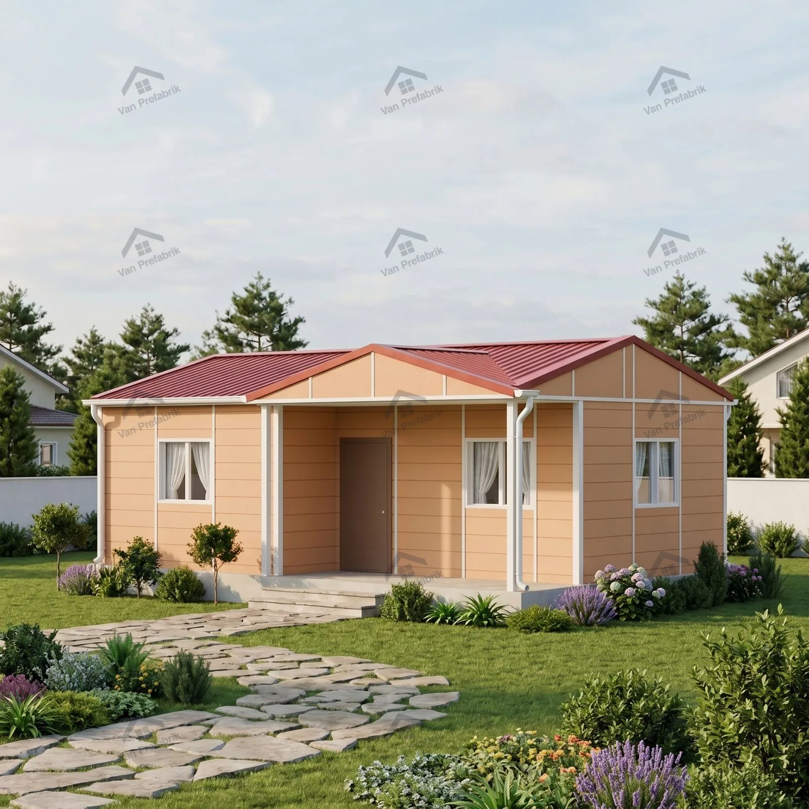 45m2 Tek Katlı Prefabrik Ev - A Tipi
