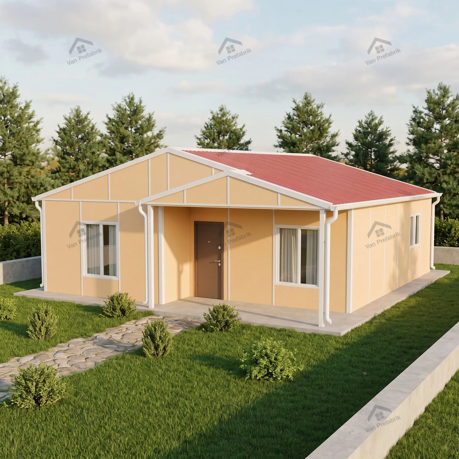 77 m² Tek Katlı Prefabrik